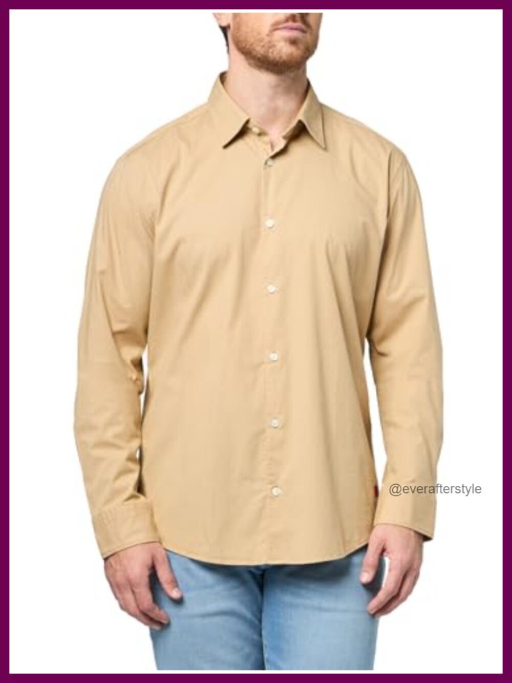 Men's Slim Fit Flannel Button Down Shirt Long Sleeve Collared
